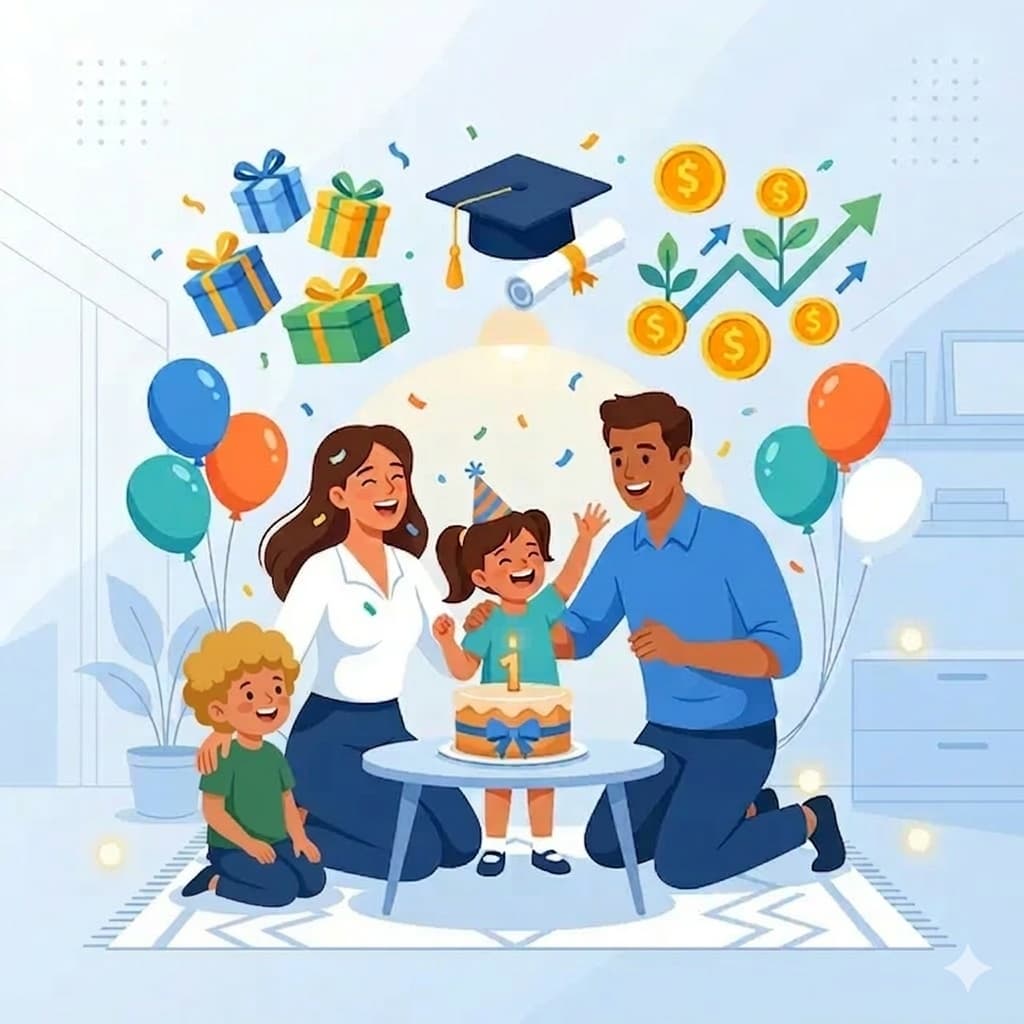 Family celebrating milestones